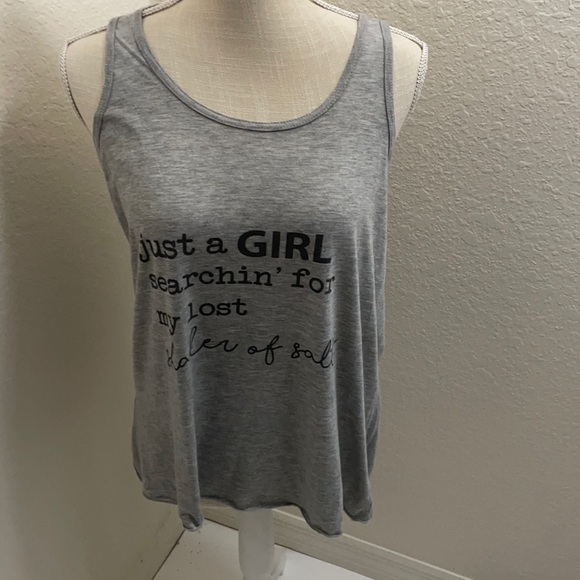 Bella Canvas Tops - Bella Canvas woman’s quoted tank top size XL color gray